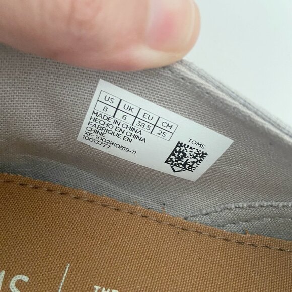 Toms Redondo Flat Gray Size 8 US Women's Slip On Flat Shoes Loafers - Picture 3 of 5